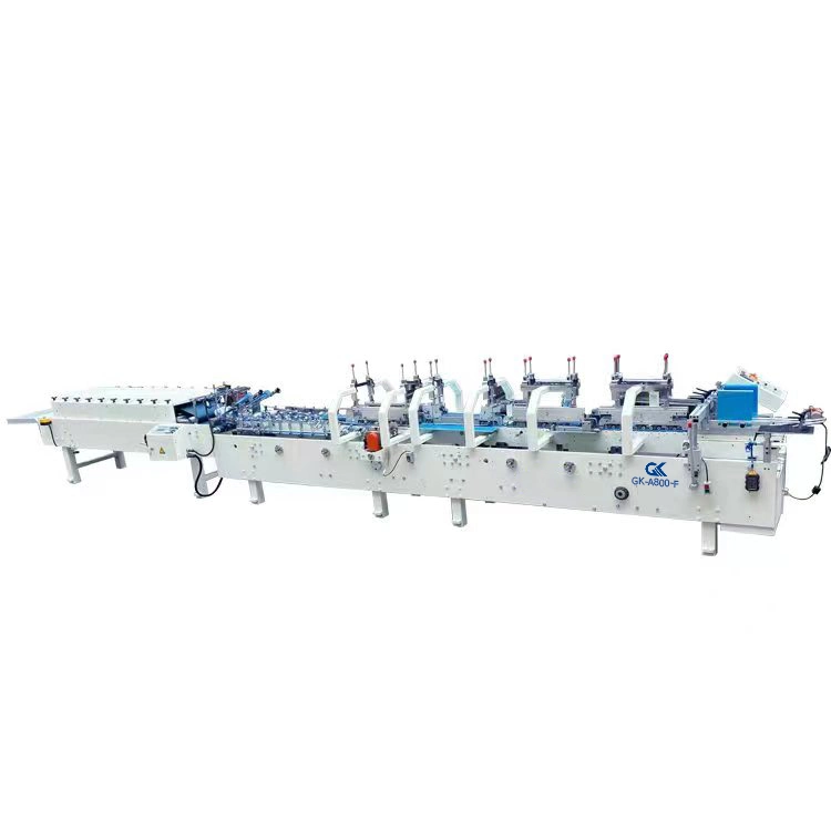 Automatic Pre-Folding Crash Lock Bottom Folder Gluer Packaging Fast Food Box Folding Gluing Machine