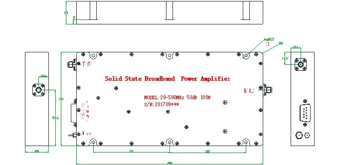 5.8GHz 100W Power Adjustable RF Power Amplfier Drone Jammer Module