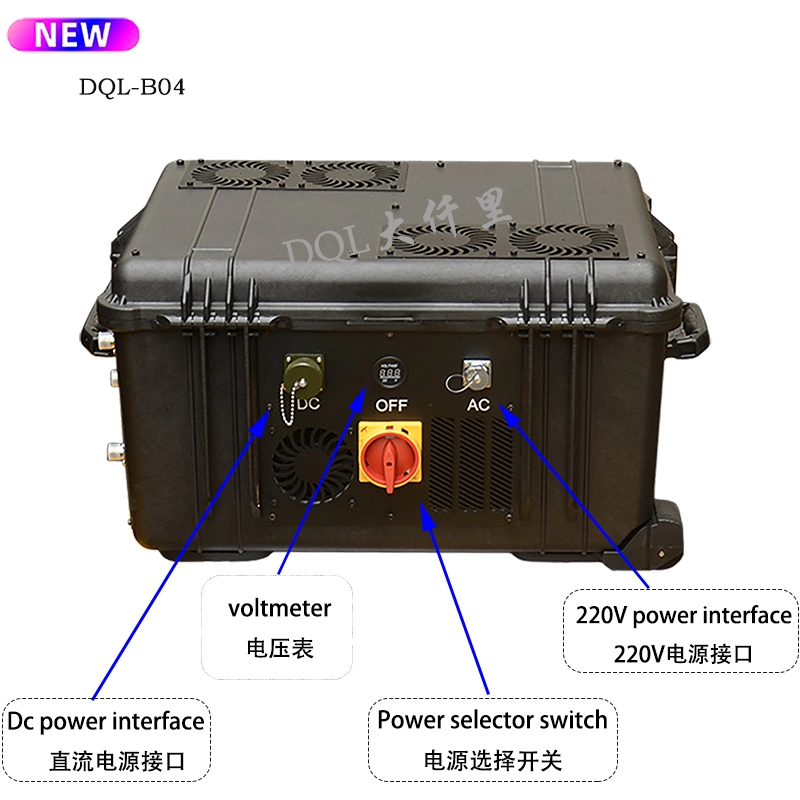 9-Frequency 16-Channeldql-B04-1609 Portable Anti Drone Equipment Multifunctional UVA Signal Jammer
