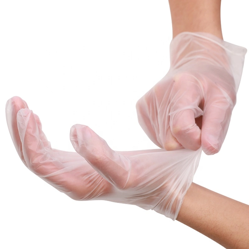 Disposable Black Nitrile Vinyl Blended Gloves for BBQ Fod