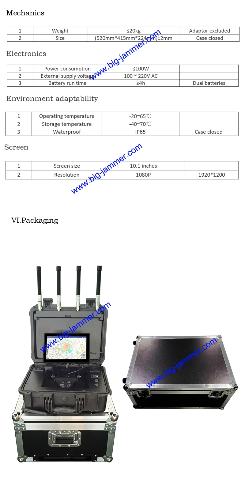 Lh-Y1001b (1-10km) Portable Uav Drone and Remote (pilots) Control Locate Track Detector