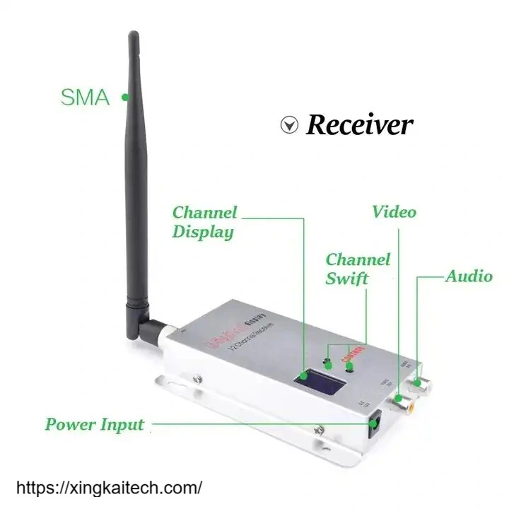 Fpv Drone Uav Accessories 1.2g 1.5W 5W Receiver Signal Wireless Audio Video Transmitter Receiver