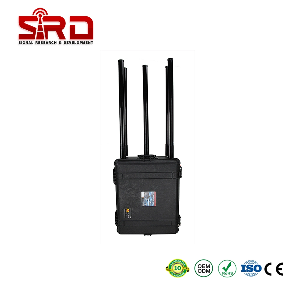 High Power Max 460W Convoy 2g 3G 4G 6 Bands Rj485 Anti-Drone Vehicle Jammer