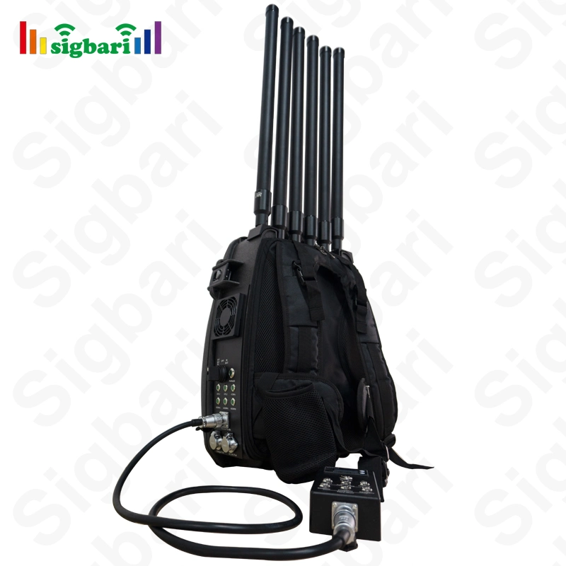 Long Distance 1.5km 6 Bands Portable Anti Drone System Backpack Manpack Jammer