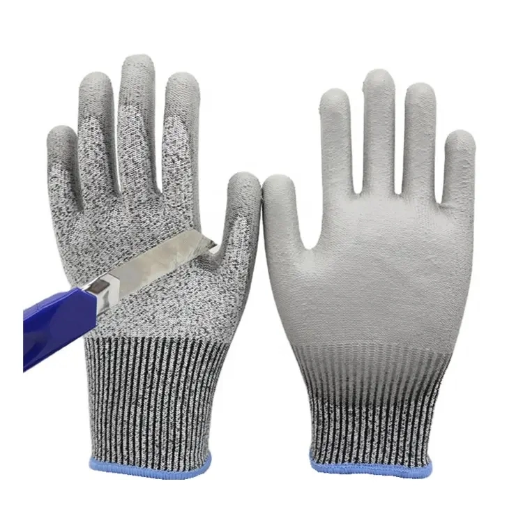 in Stock Grade 5 Butcher&prime;s Stainless Steel Iron Ring Mesh Chain Mail Enforced Worker Safety Cut Resistant Gloves
