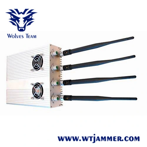 Adjustable Remote Control High Power Desktop Cell Phone Jammer with 2 Cooler Fans