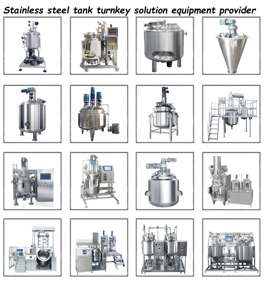 Sanitary Stainless Steel 100L Magnetic Agitation Tank with PLC for Food Beverage