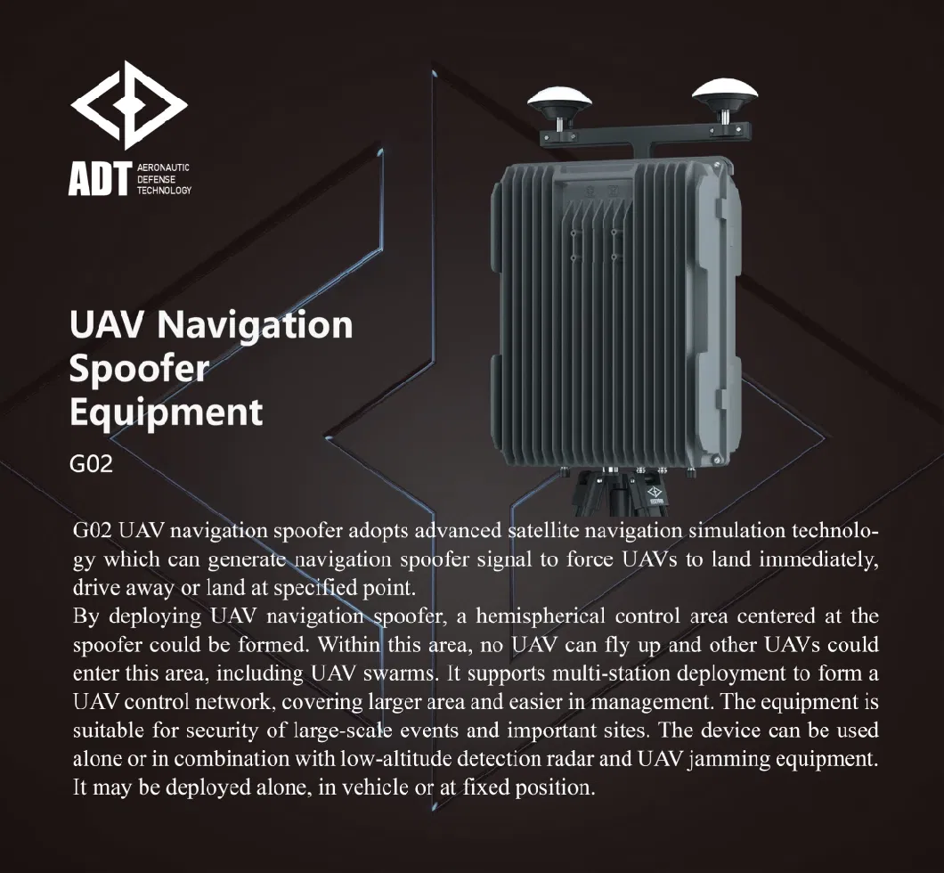 8km Uav Navigation Spoofing Equipment Drone Anti System Device