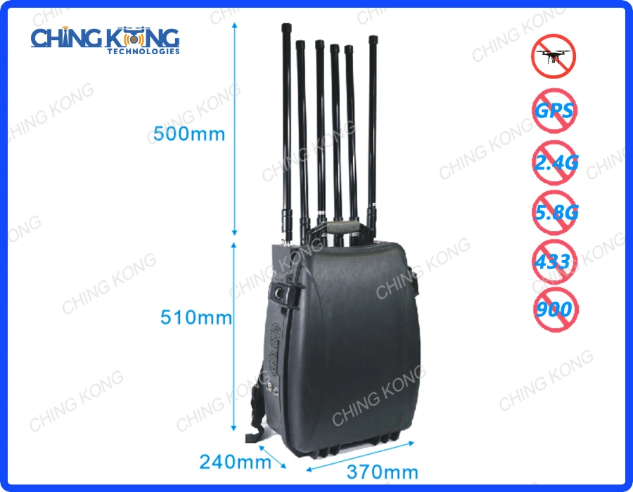 High Power Anti-Drone 2.4G GPS 5.8g 433 Drone Jammer