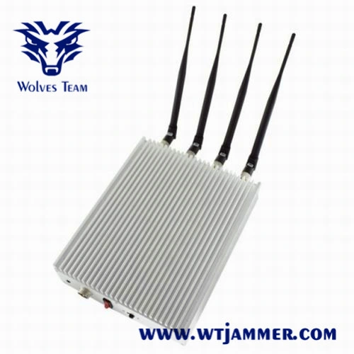 Adjustable Remote Control High Power Desktop Cell Phone Jammer with 2 Cooler Fans