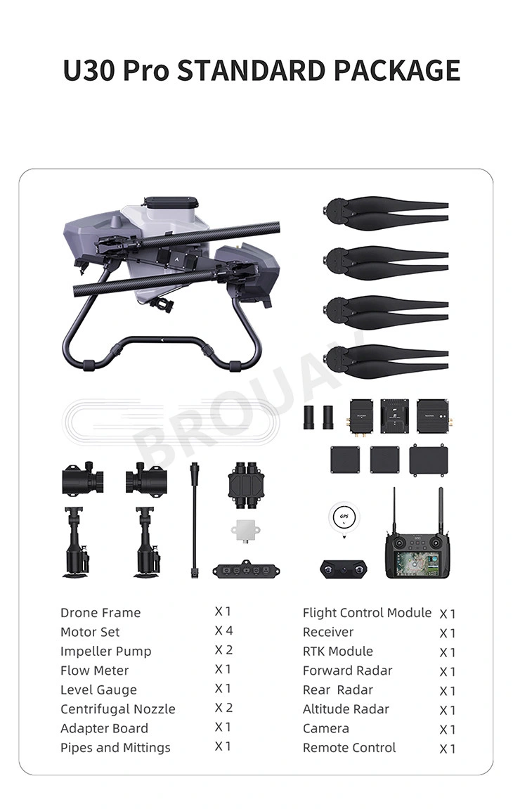 Agriculture Uav Drone U50 Max, 4 Axle Drone Agriculture Uav