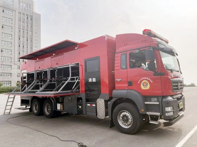 HOWO 6X6 Unmanned Aerial Vehicle Transport Vehicle Truck Drone Emergency Rescue Vehicle