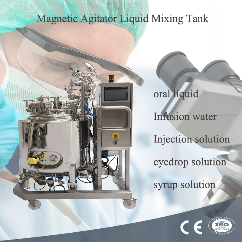 Sanitary Stainless Steel 100L Magnetic Agitation Tank with PLC for Food Beverage