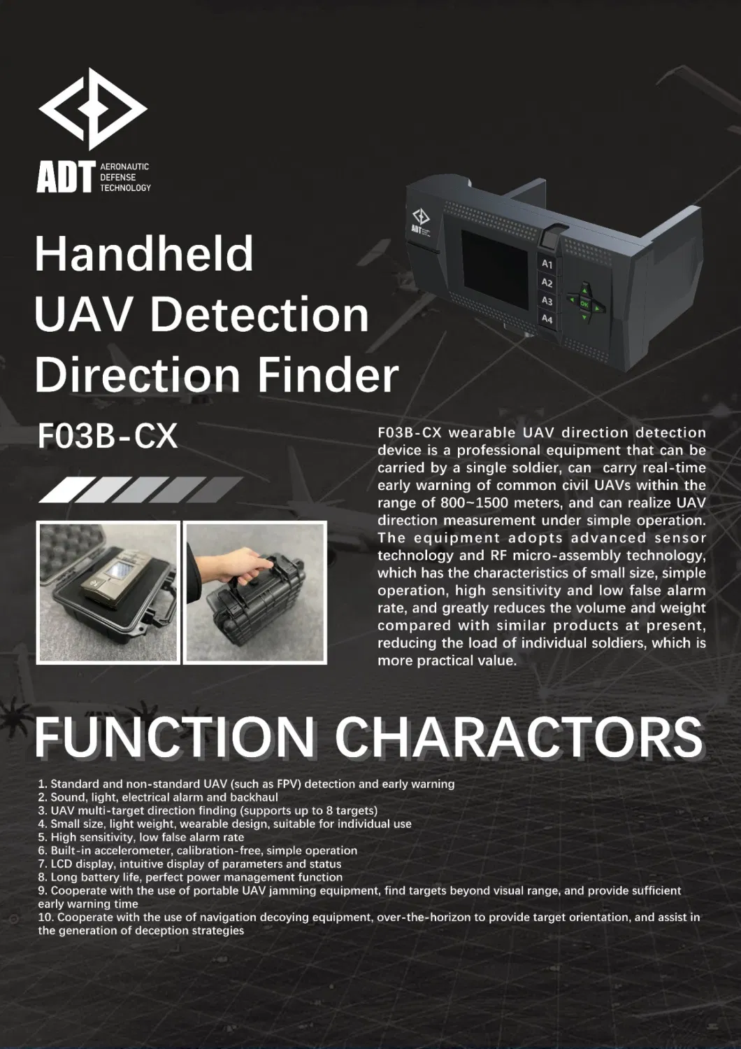 Anti Uav System Drone Detection Jamming Long Distance Passive Drone Detector