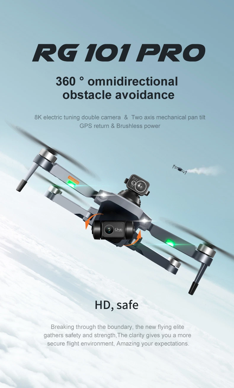 Rg101PRO Uav Laser Obstacle Avoidance Two-Axis Anti-Shake Yuntai HD Aerial Photography Brushless GPS Quadcopte