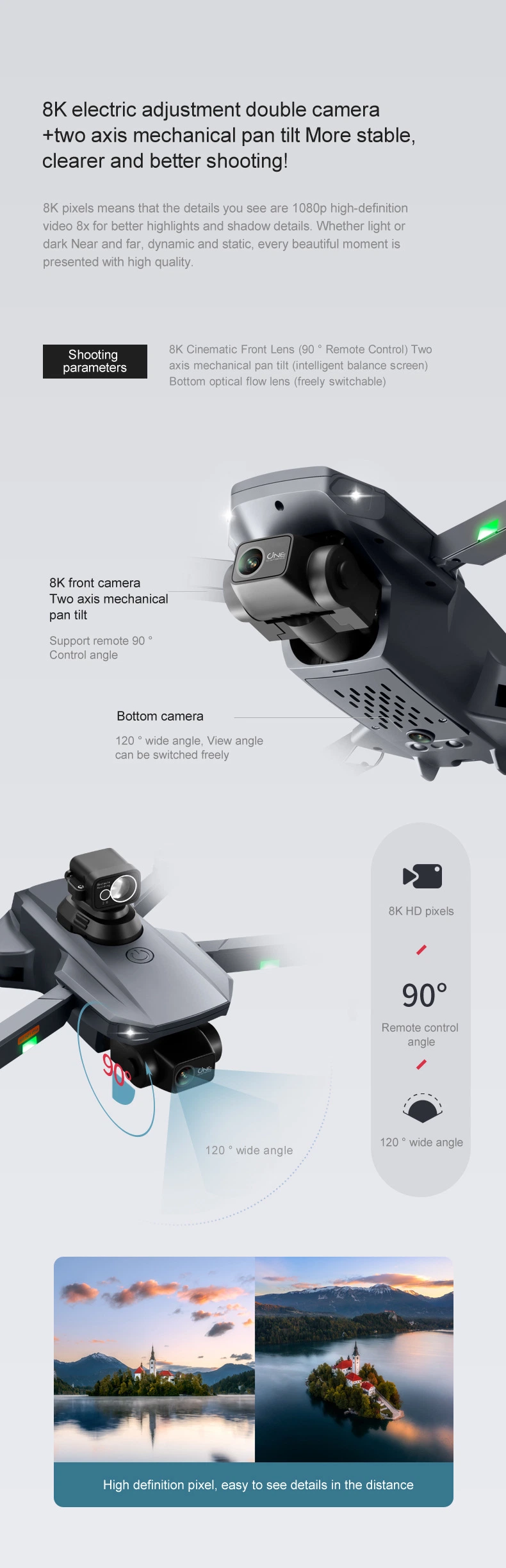 Rg101PRO Uav Laser Obstacle Avoidance Two-Axis Anti-Shake Yuntai HD Aerial Photography Brushless GPS Quadcopte