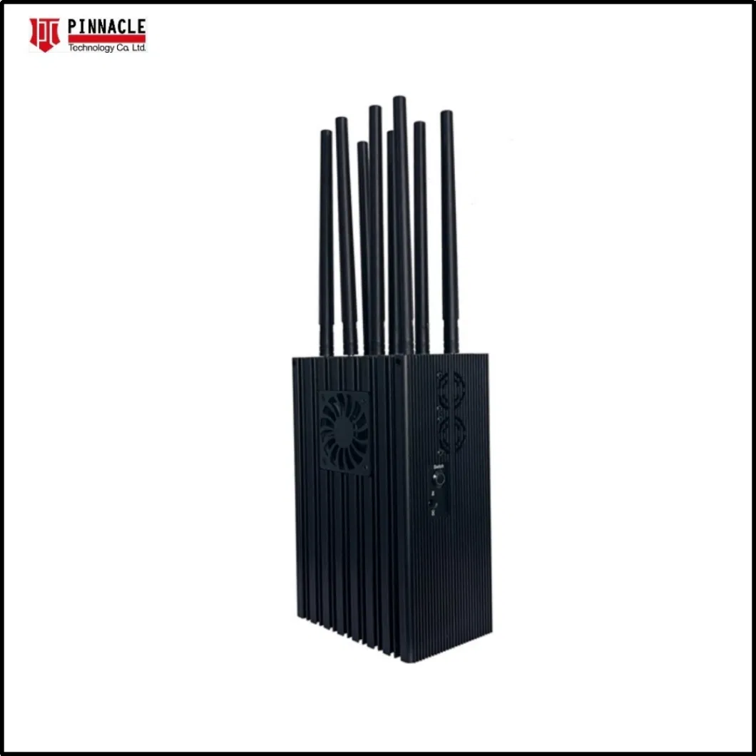 8-Antennas Portable Drone Jammer for Blocking 433/900/1.2g/1.5g/2.4G/5.8g up to 300meters