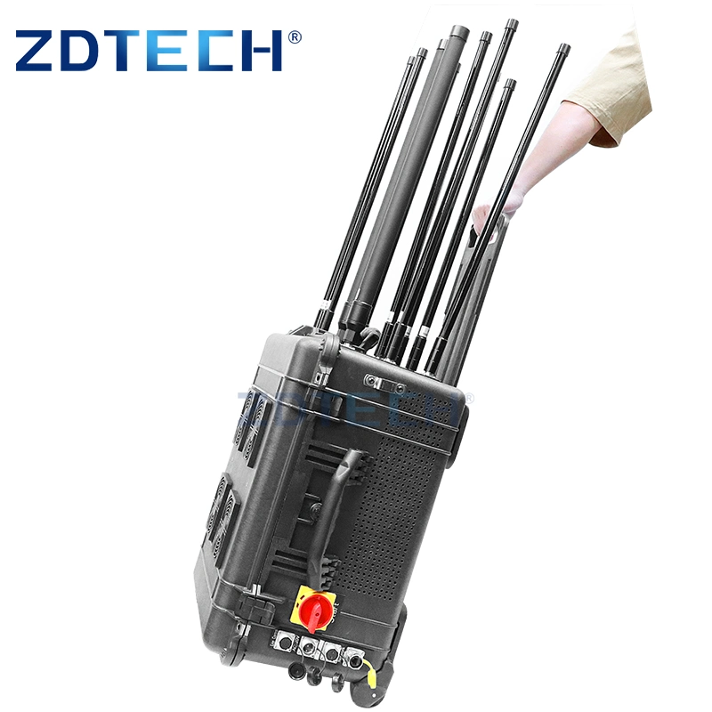 Drone Signal Jammer 12 Bands 810W High Power Long Distance Blocking Area