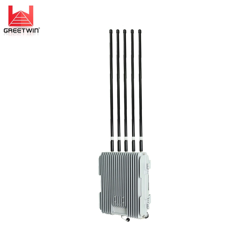 5bands 100W Military Waterproof Stationary VIP Protection Defence Anti Uav Signal Uav Drone Jammer