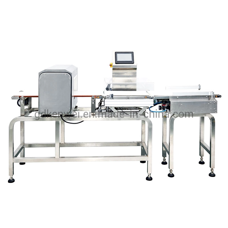 Full Automatic Conveyor Belt Food Processing Metal Detector with Check Weigher for Food Industry