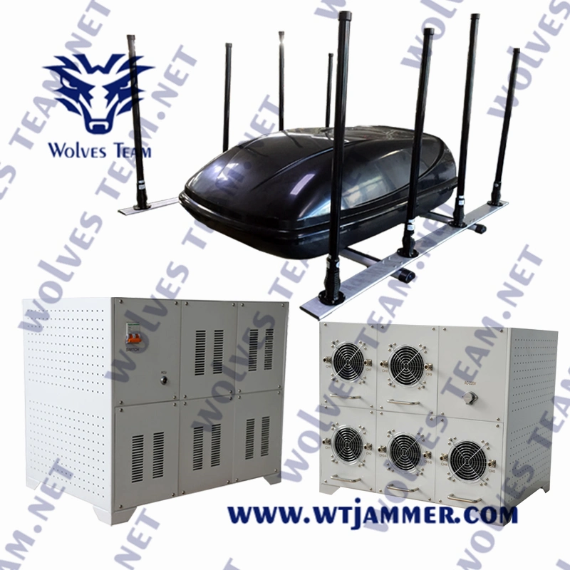 Vehicle Drone Siganl Jammer GPS WiFi2.4G WiFi5.8g Signal Jammer up to 2000 Meter