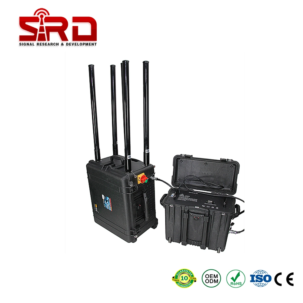 High Power Max 460W Convoy 2g 3G 4G 6 Bands Rj485 Anti-Drone Vehicle Jammer