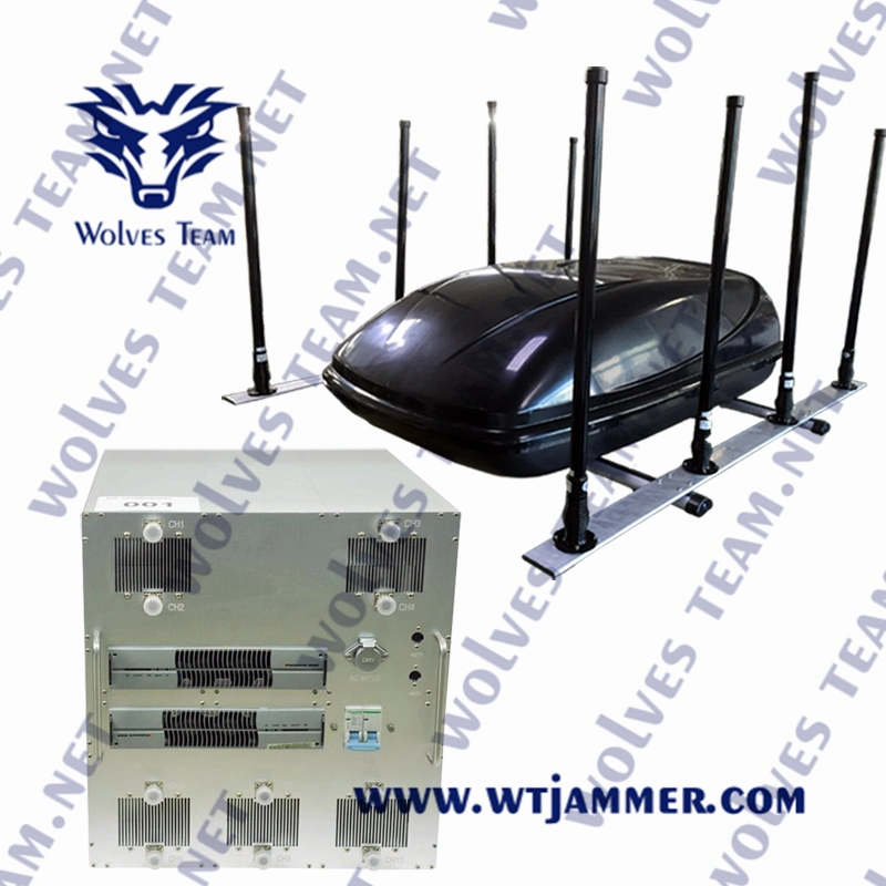 Vehicle Drone Siganl Jammer GPS WiFi2.4G WiFi5.8g Signal Jammer up to 2000 Meter