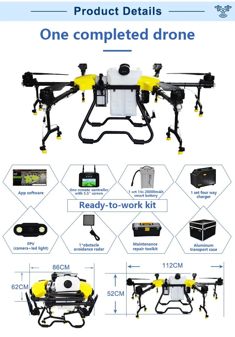 Dji, Xag, Joyance Agras T30, T40 Agricultural Drone with Spraying and Spreading Functions