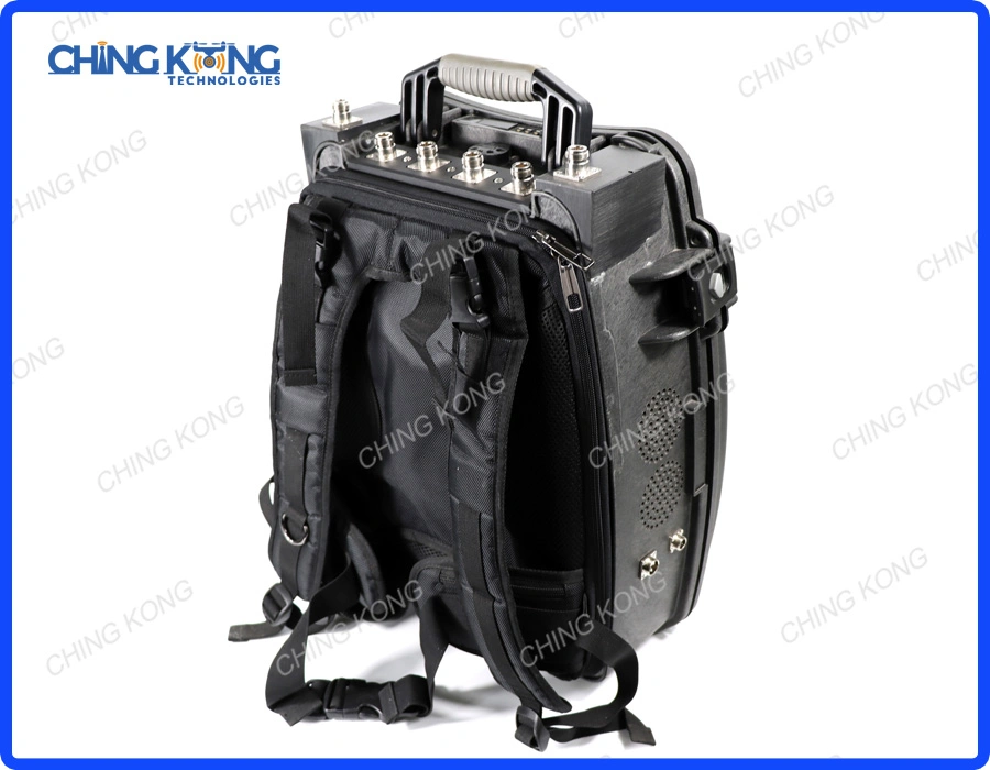 6 Channels 150W High Power Backpack Portable Anti Drone 2.4G GPS 5.8g 433 800 900MHz Jammer