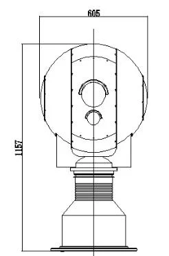 Border/Coastal PTZ Electro-Optical Surveillance Tracking Camera System