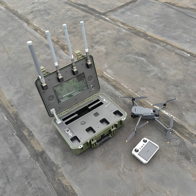 Suitcase Portable Anti- Uas 8km Long Range Detection Range Anti-Uav Detect 5.8g Uav Detector Tracking 30 Drones Trajectory