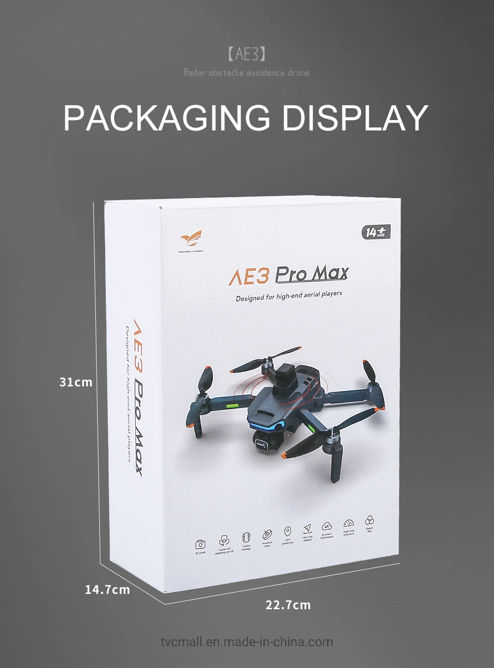 Ae3 GPS Auto Return Drone HD Camera WiFi Fpv 3-Axis Gimbal Radar Obstacle Avoidance Anti-Shake Quadcopter RC Toy