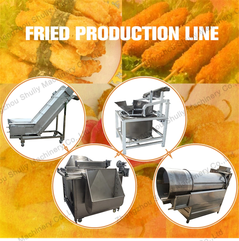 Factory Supply Fried Peanut Processing Line Chin Chin Frying Machine Snack Fod Frying Equipment