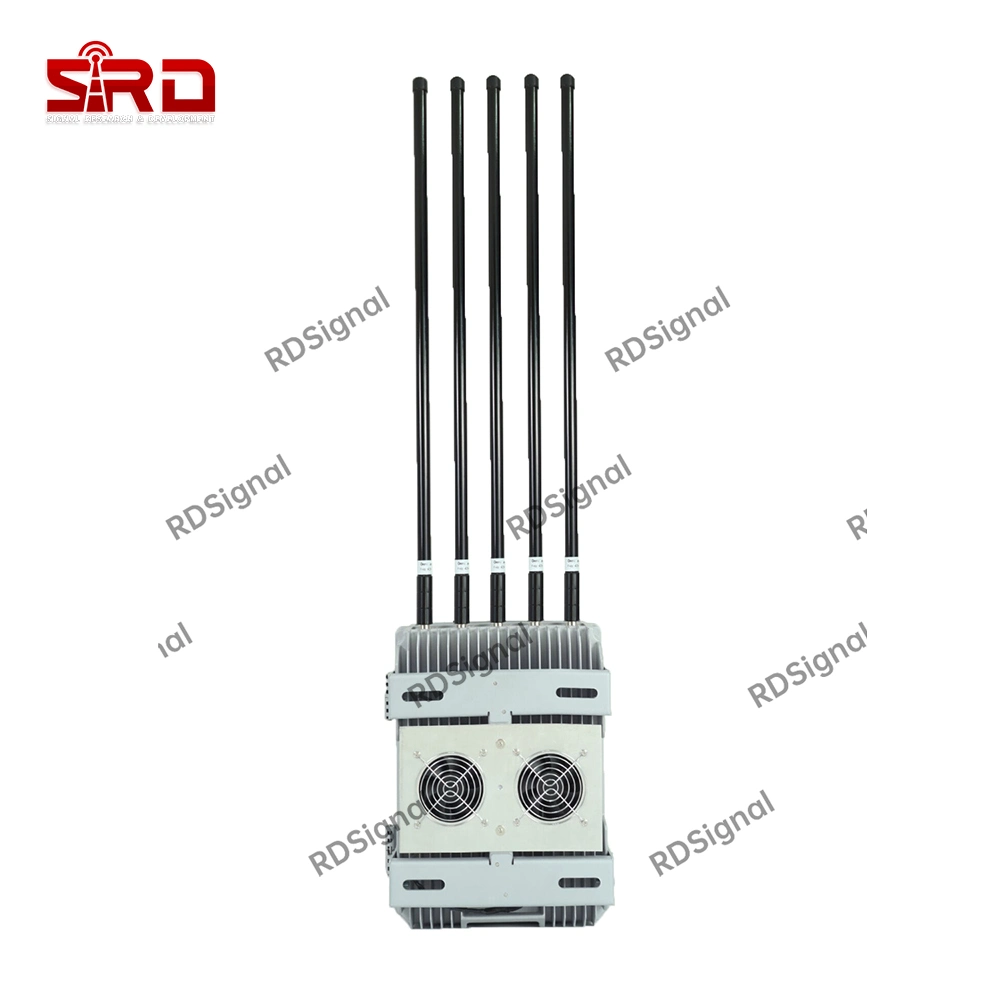 Waterproof Fixed 1.5g 2.4G 5.8g 900MHz Outdoor Anti-Drones Jamming System Uav Drone Jammer with 1.5km