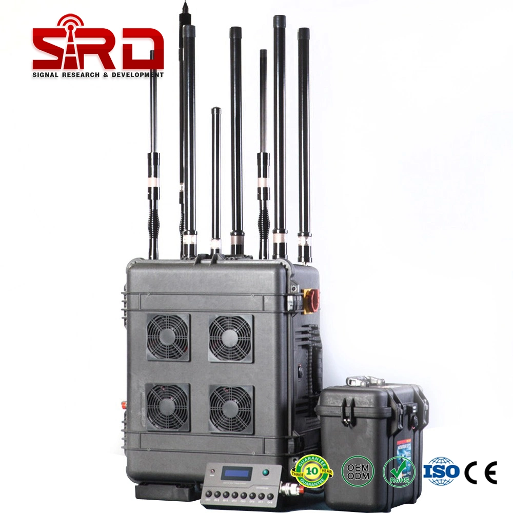 20-6000MHz High Power Dds RC Ied 433MHz 2.4G 5.8g GPS 8 Bands Portable Signal Jammer