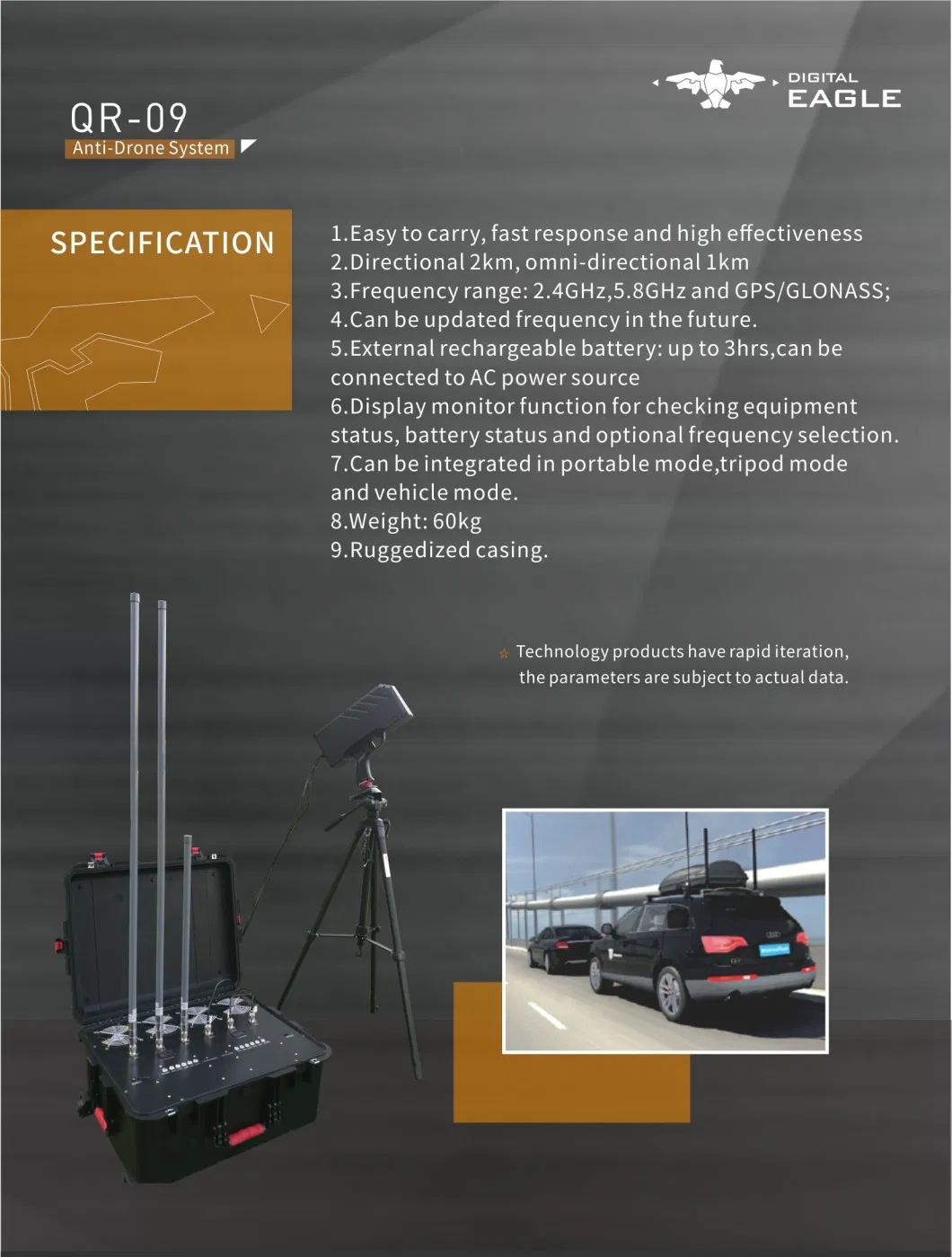 Long Control Range Uav Jammer Anti Drone System