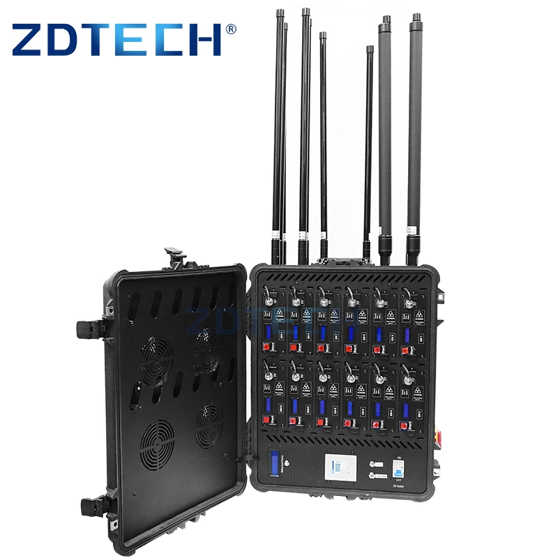 Drone Signal Jammer 12 Bands 810W High Power Long Distance Blocking Area