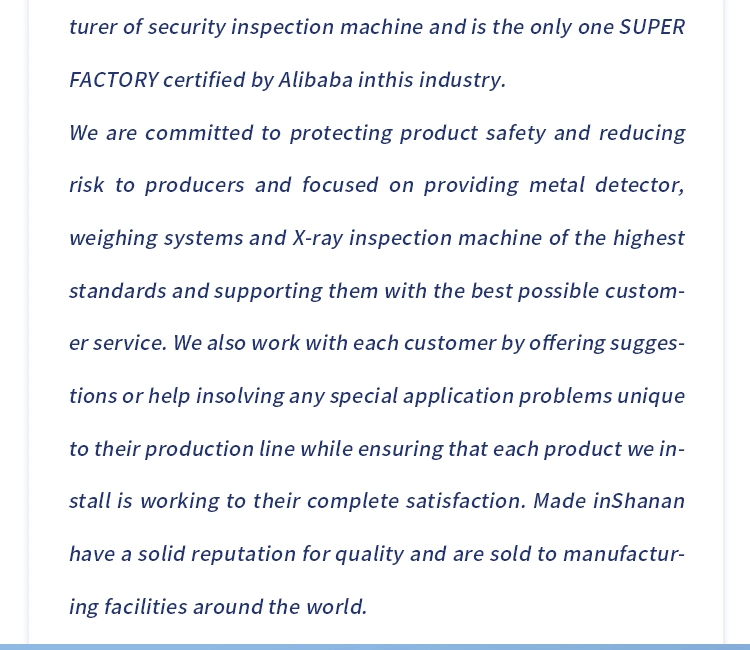 Automatic Industrial High Sensitivity Processing Conveyor Belt Tunnel Metal Detector for Food