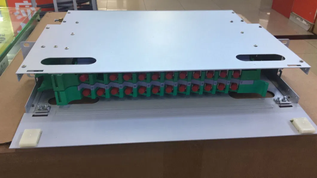 FTTH Rack Mounted ODF 24 Core Fiber Optical Distribution Frame Patch Panel