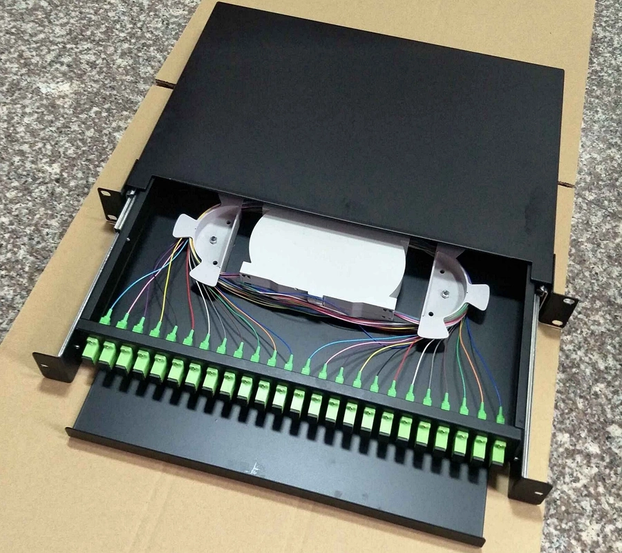 FTTH Rack Mounted ODF 24 Core Fiber Optical Distribution Frame Patch Panel