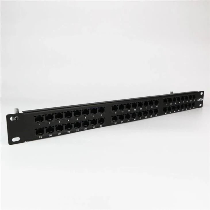 1u 48port Cat5e UTP Modular 90 Degree Punch Down IDC Patch Panel