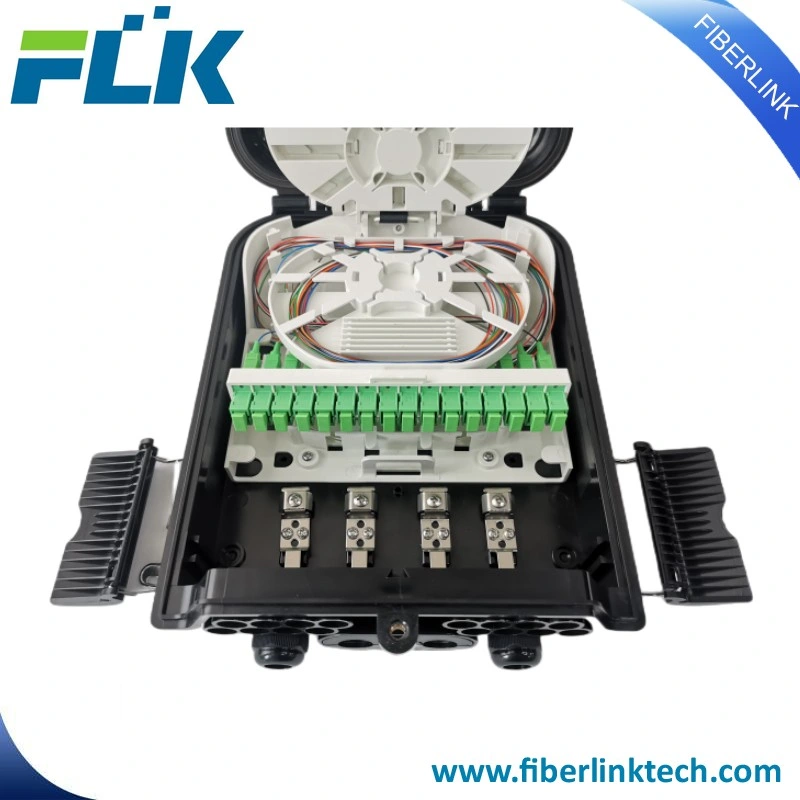 Fdb 16 Core Distribution Box Outdoor Wall Mounted FTTH Box with Adapter