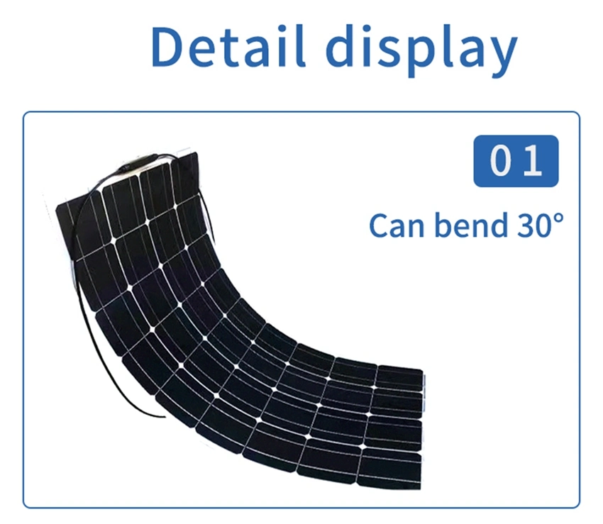 Waterproof 100W Folding Flexible Solar Mono Panels Kit with Cables
