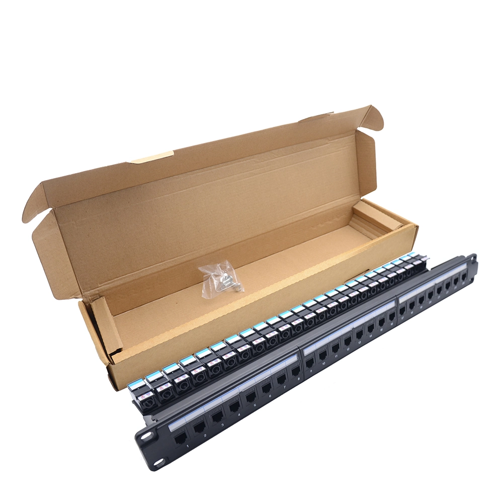 19 Inch 0.5u 24 Ports Cat5e/CAT6/CAT6A UTP (unshiedled) Patch Panel