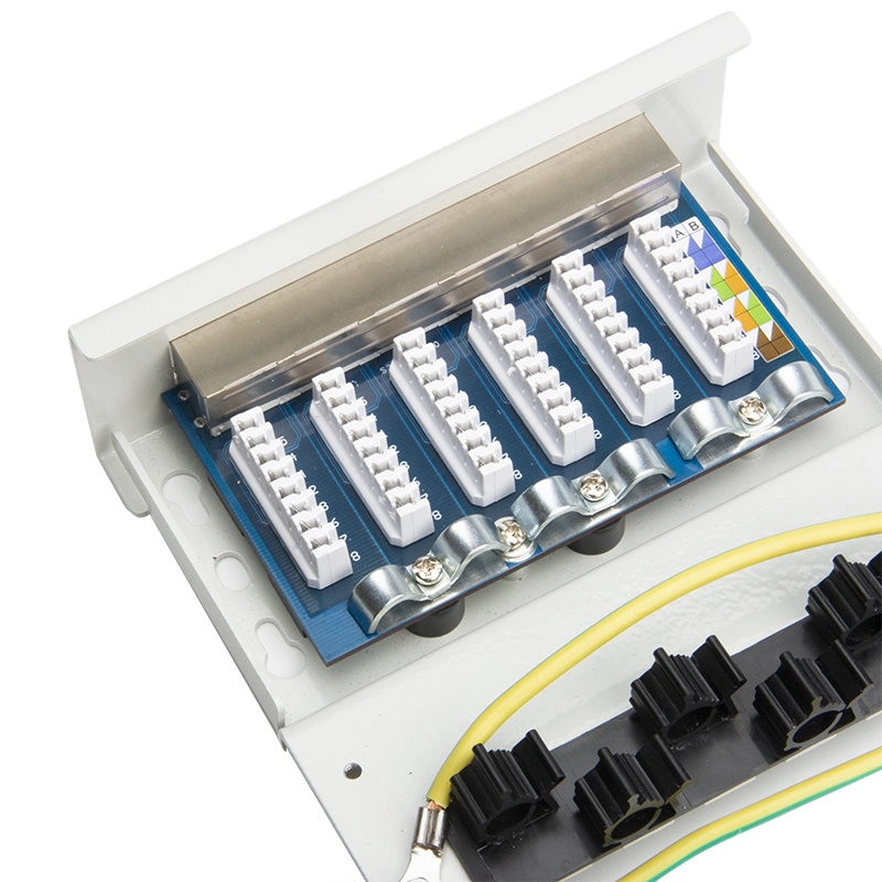 High Quality RJ45 CAT6A Shielded 6 Port Shield Patch Panel