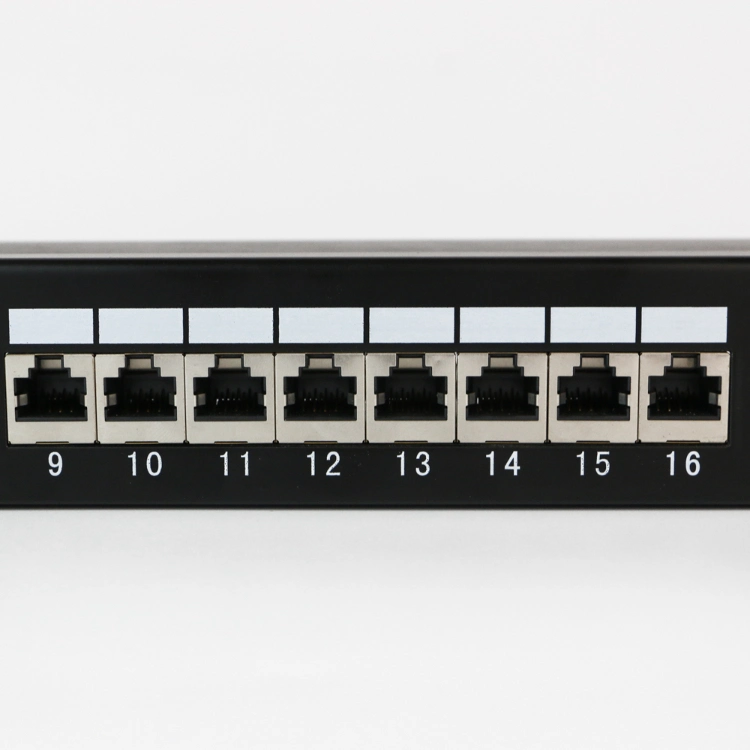 Ethernet 1u 24 Port Shielded Patch Panel 24 Port Rack Mount Patch Panel