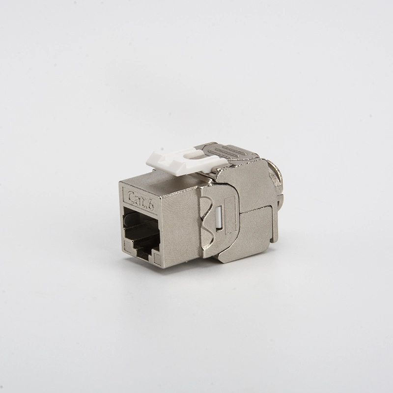 FTP Toolless Keystone Jack CAT6A RJ45 8p8c Coupler 180 Degree