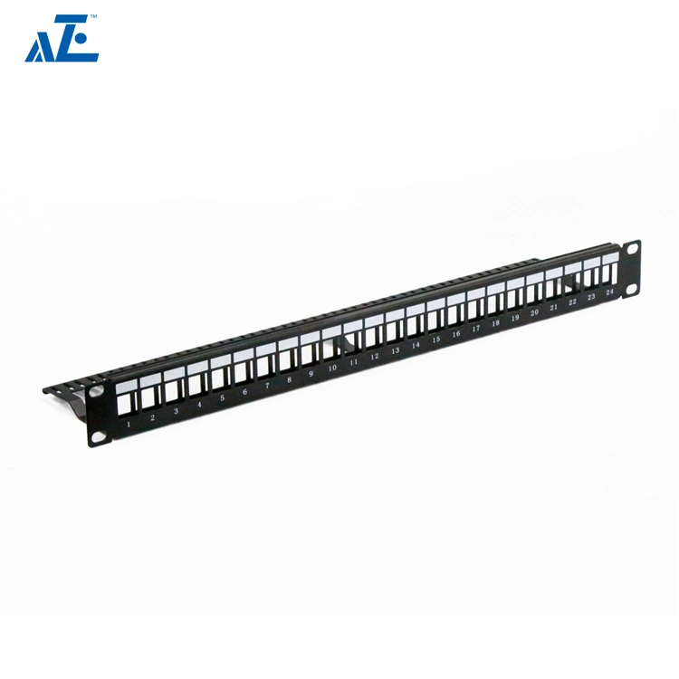 Aze 19&quot; 1u Empty Blanking Patch Panel 24port -Cepanel1u24