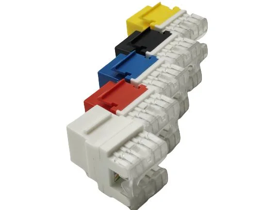 FTTH CAT6 UTP 8p8c ABS 180 Degree RJ45 Keystone