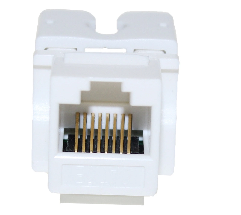 Unshielded Female to Female Insert Inline Coupler White Cat5 Keystone RJ45 Coupler